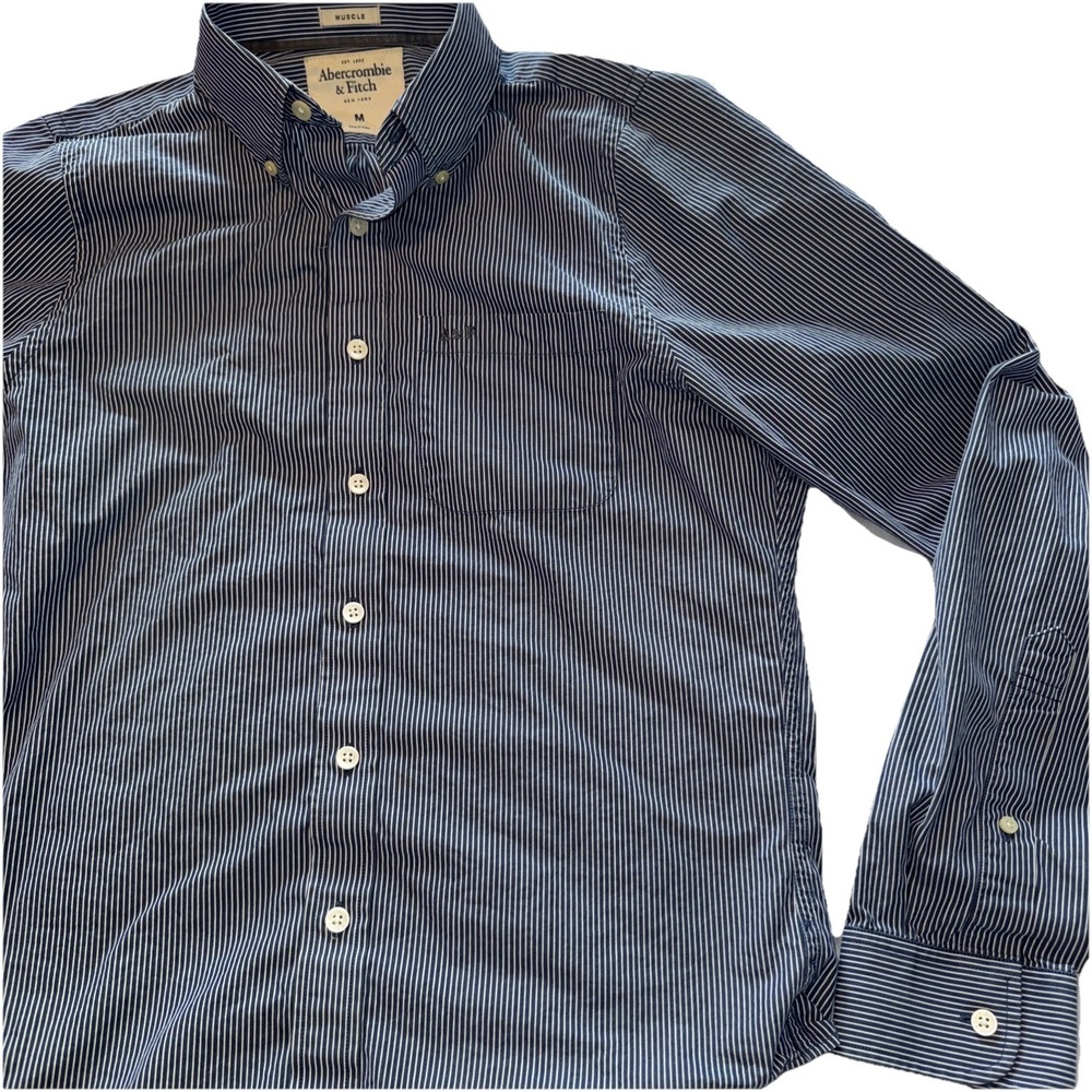 Abercrombie & Fitch Mens Long Sleeve "muscle" Shirt / Size Medium